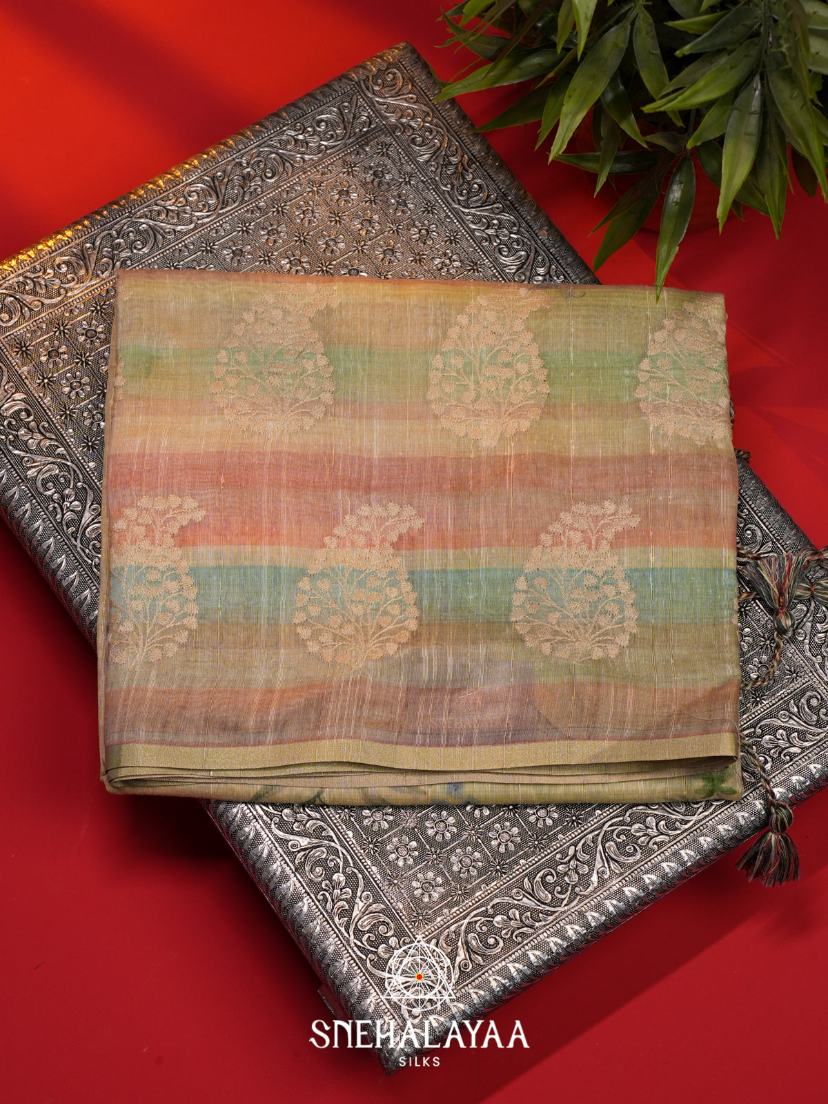Cream  Linen Saree