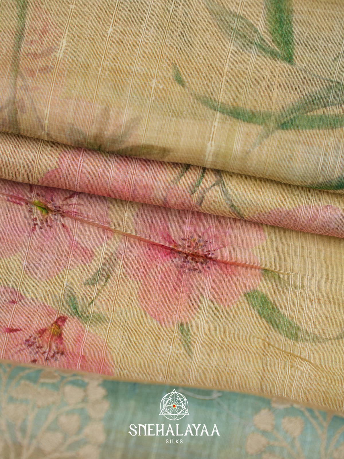 Cream  Linen Saree