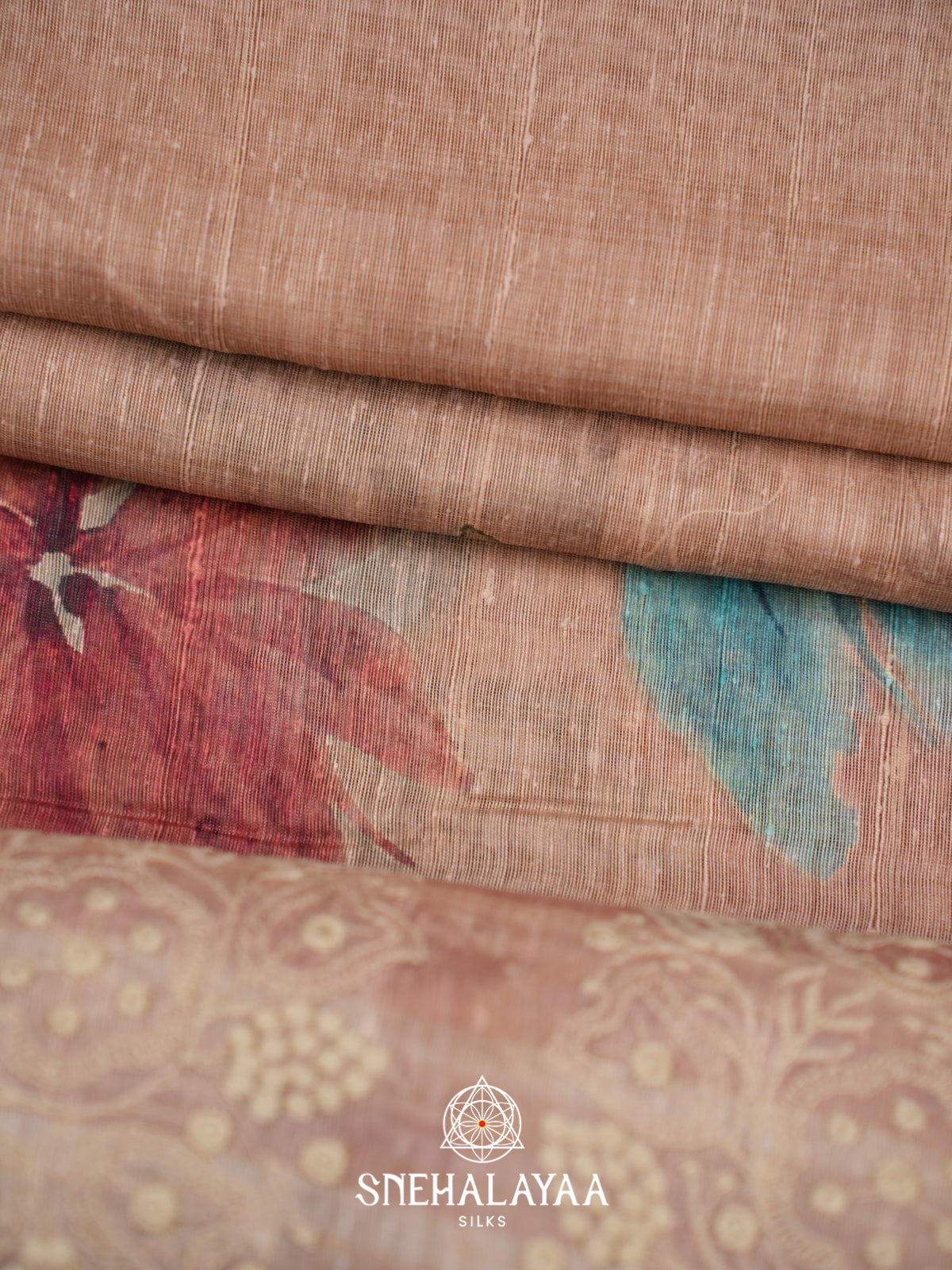 Rose Gold  Linen Saree