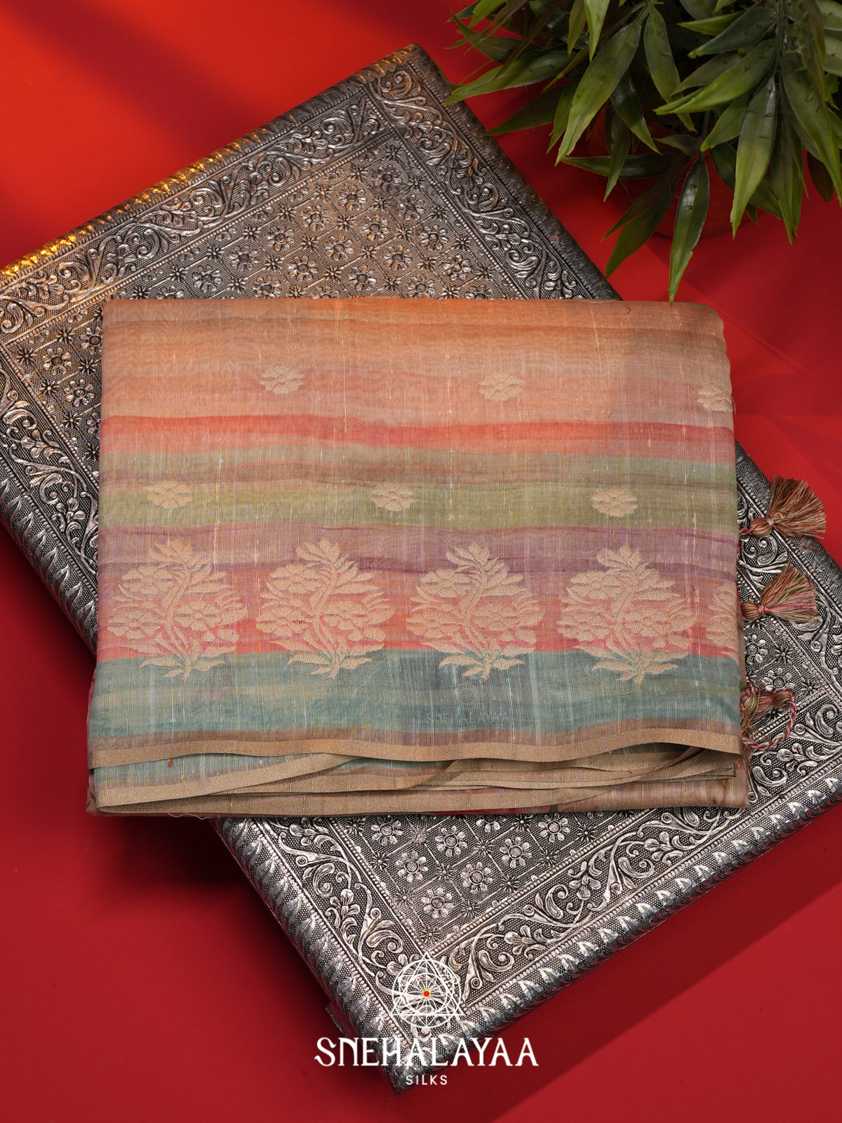 Brown  Linen Saree