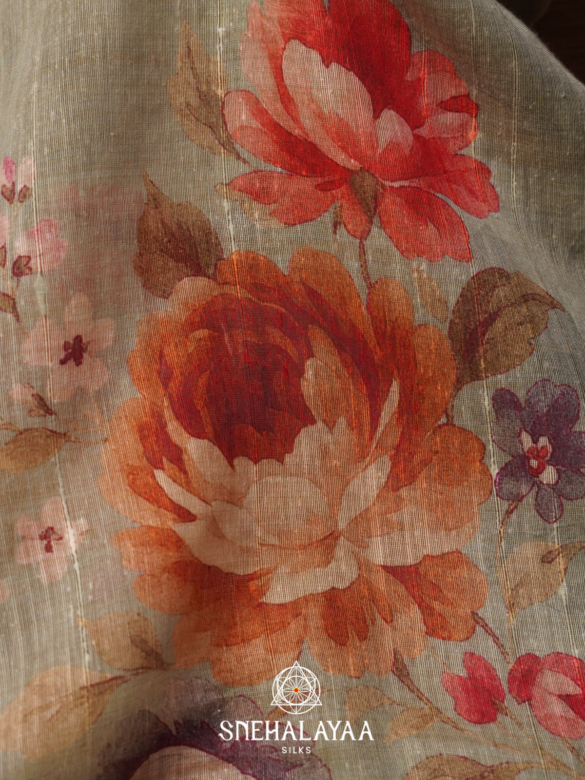 Greige Linen Saree