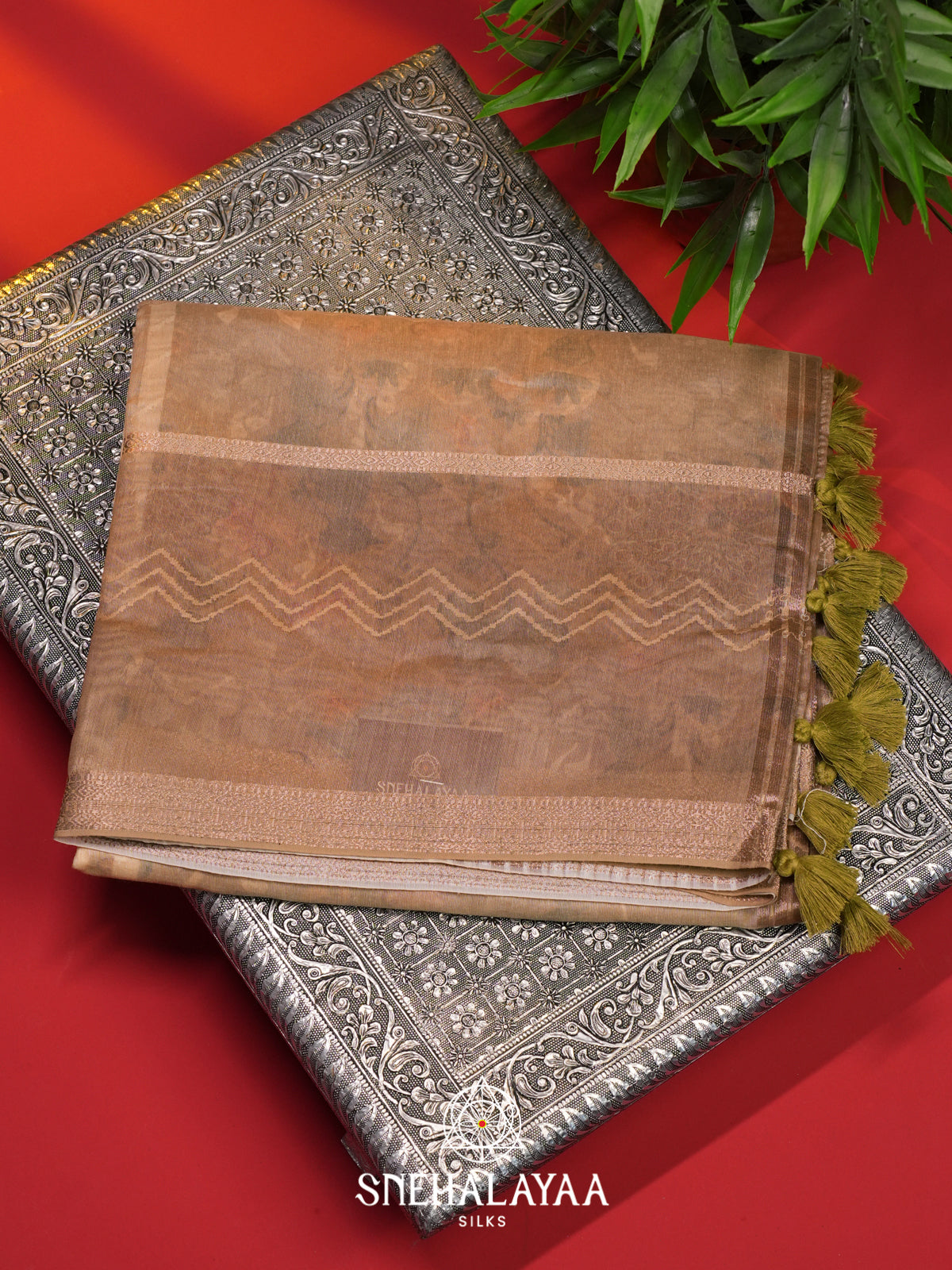 Cream  Linen Saree