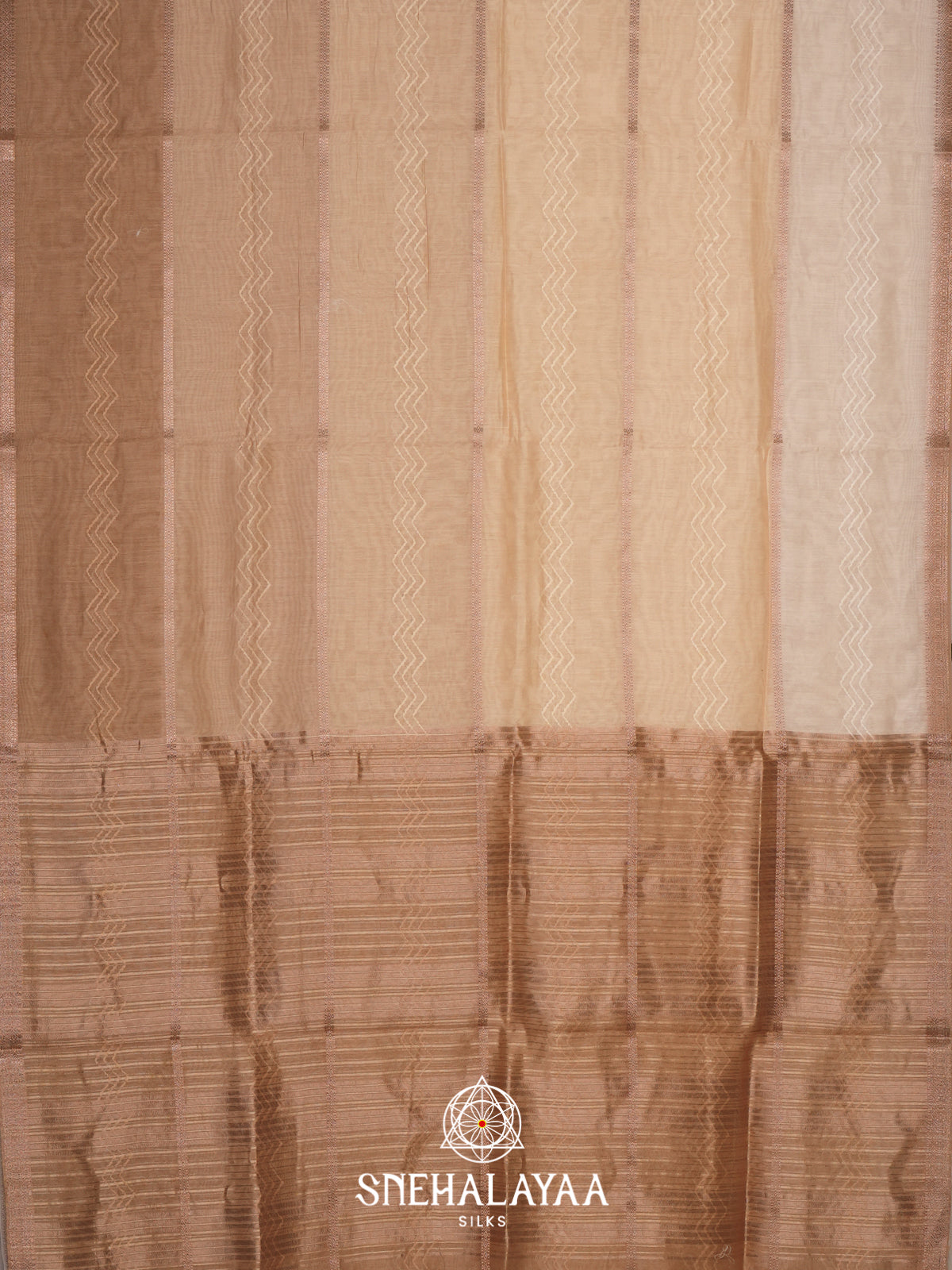 Cream  Linen Saree