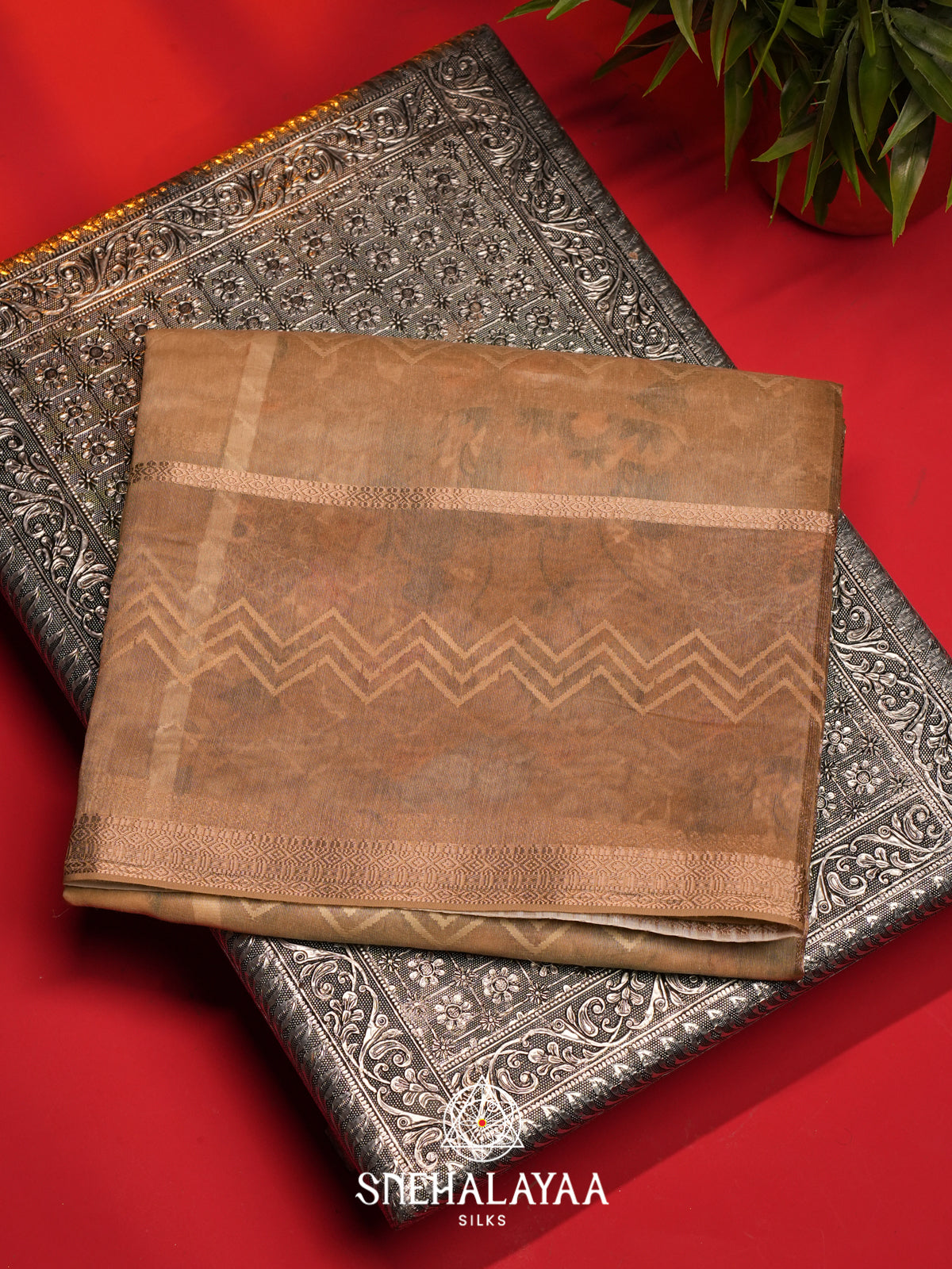 Cream  Linen Saree