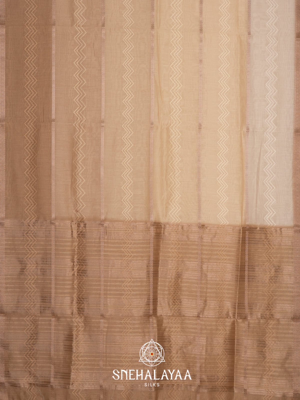Cream  Linen Saree