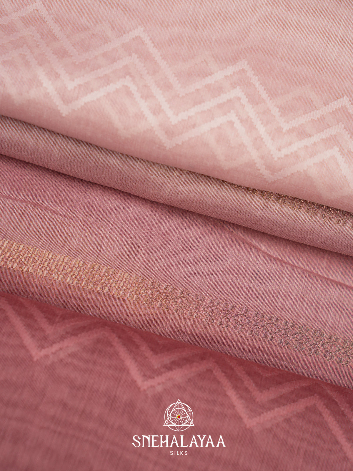 Peach  Linen Saree