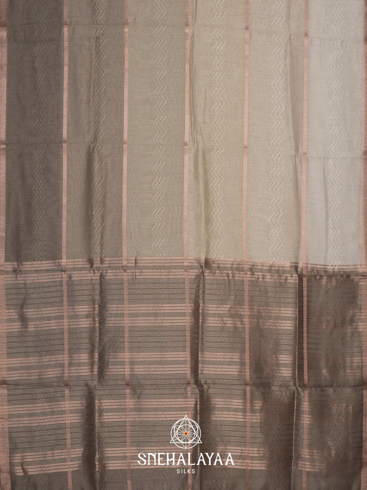 Charcoal Grey  Linen Saree