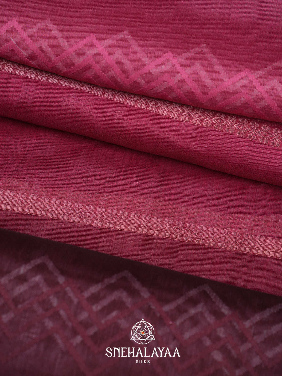 Magenta  Linen Saree