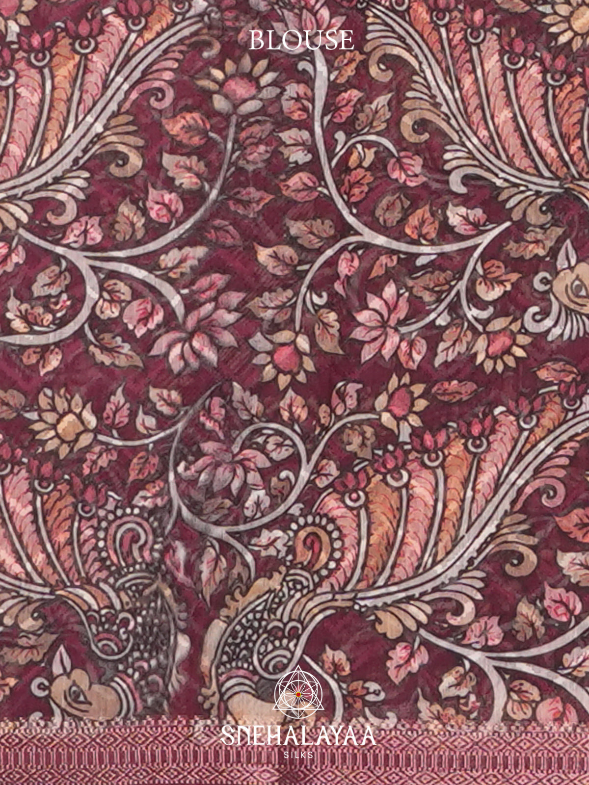 Magenta  Linen Saree