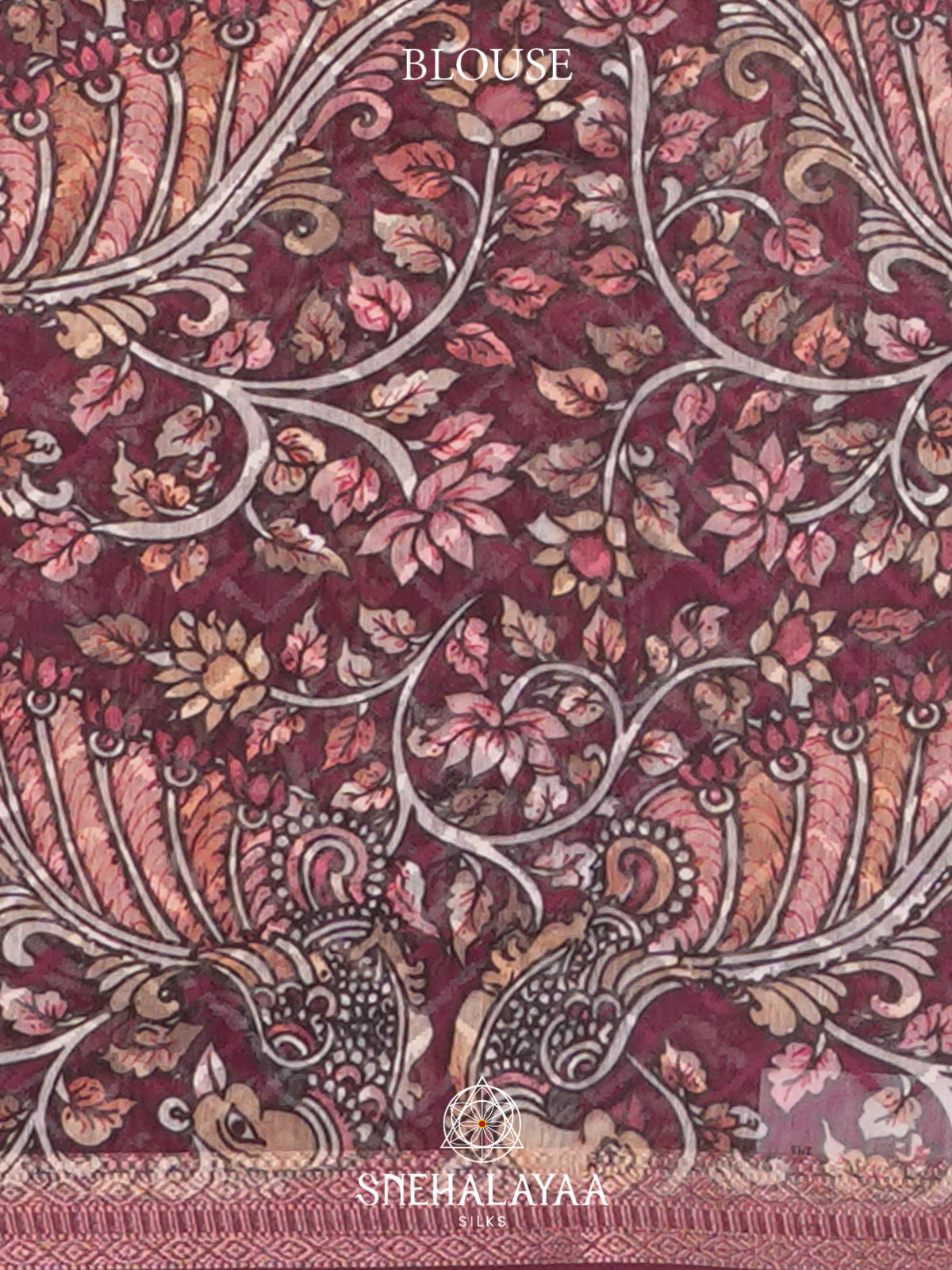 Magenta  Linen Saree