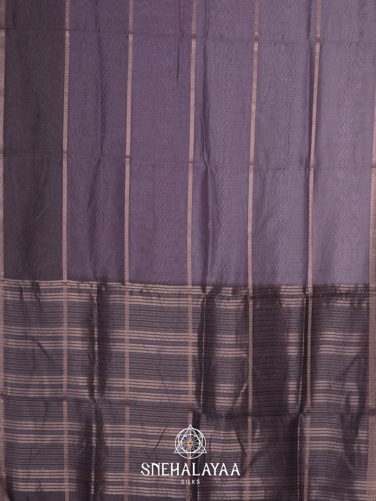 Dusty Violet  Linen Saree