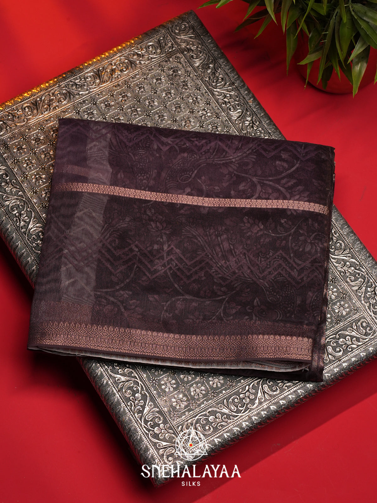Grey  Linen Saree