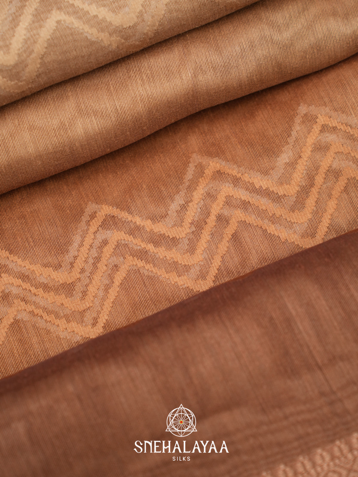 Cinnamon Brown  Linen Saree