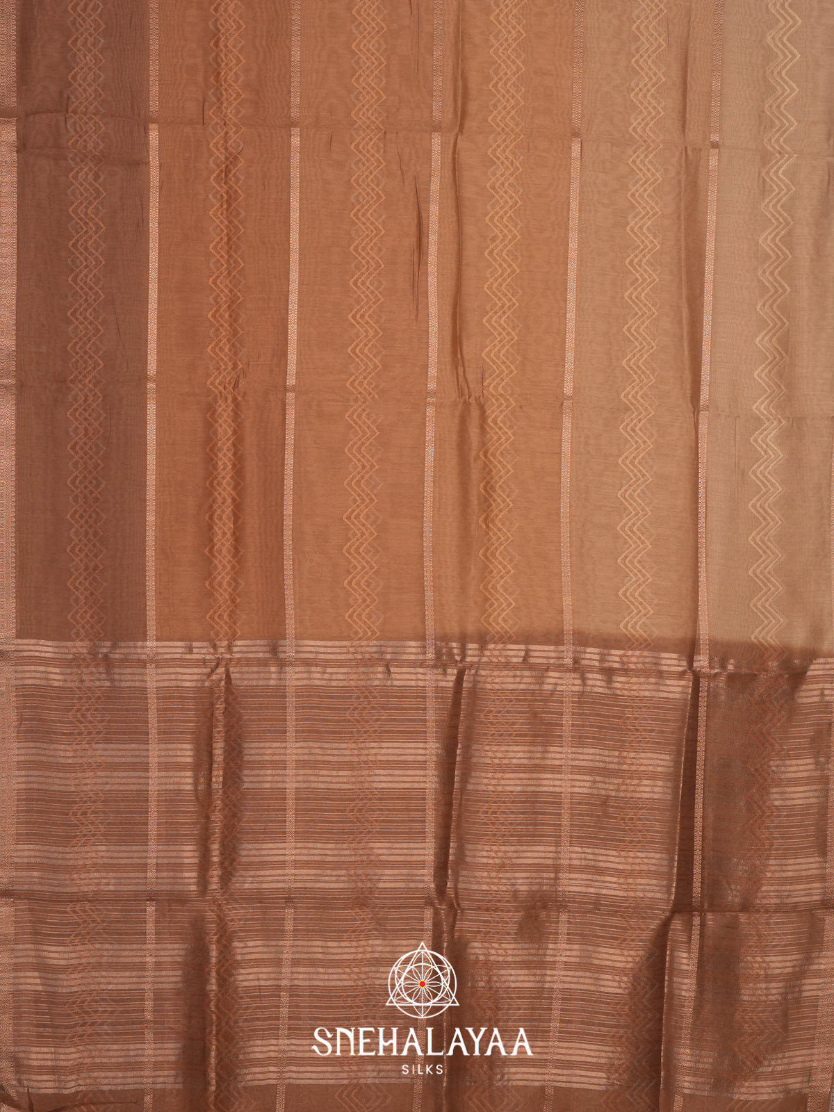 Cinnamon Brown  Linen Saree