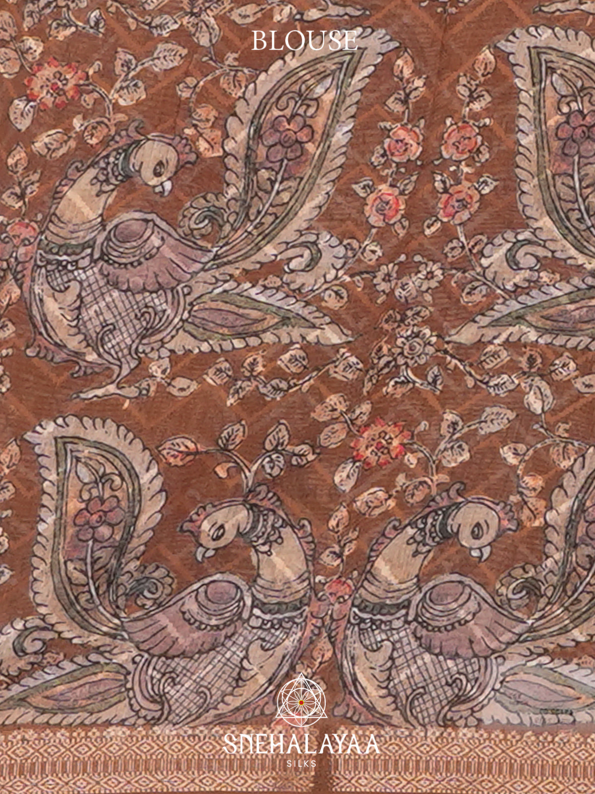 Cinnamon Brown  Linen Saree