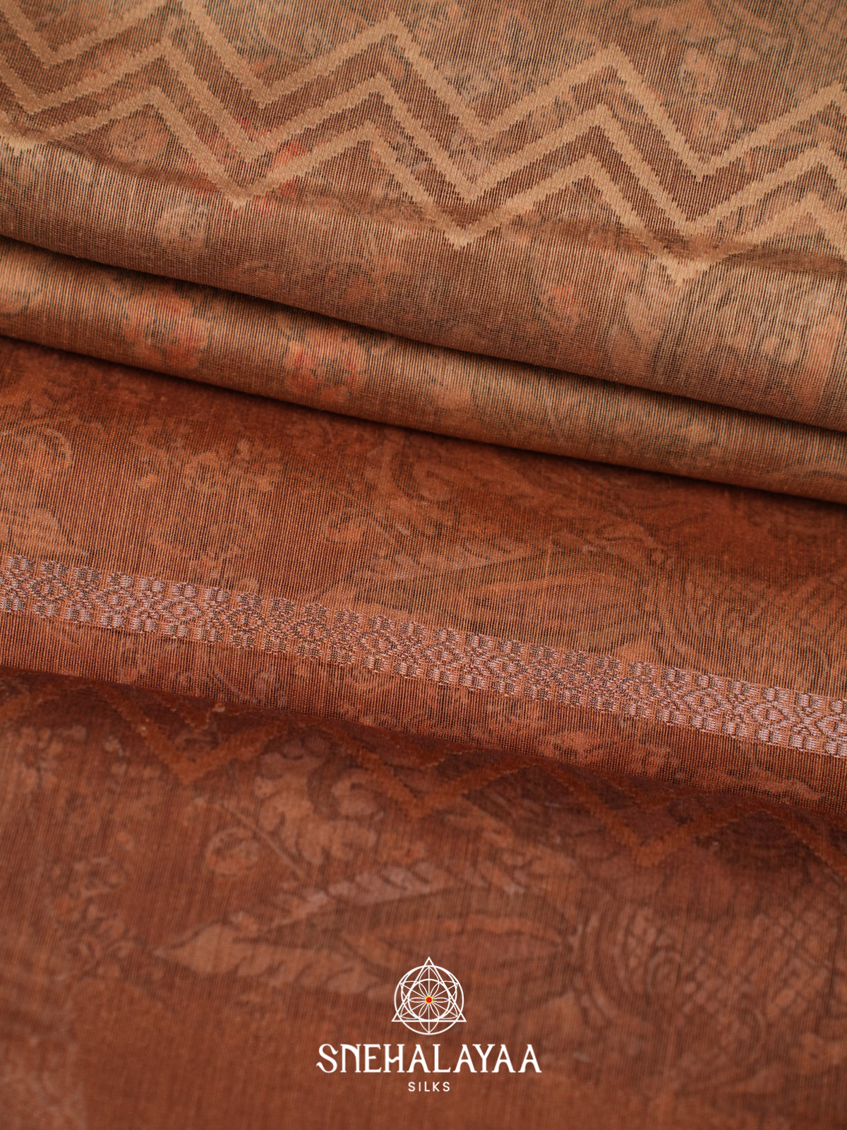 Brown  Linen Saree
