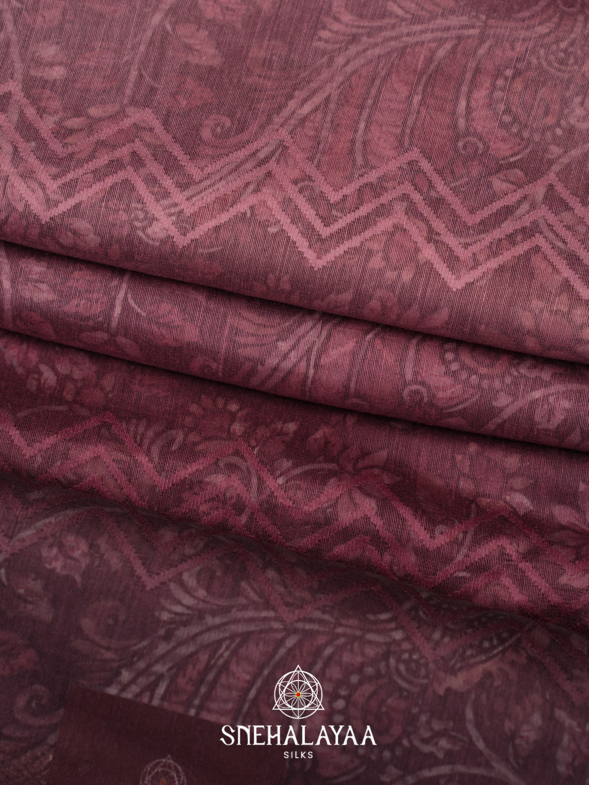 Wine  Linen Saree