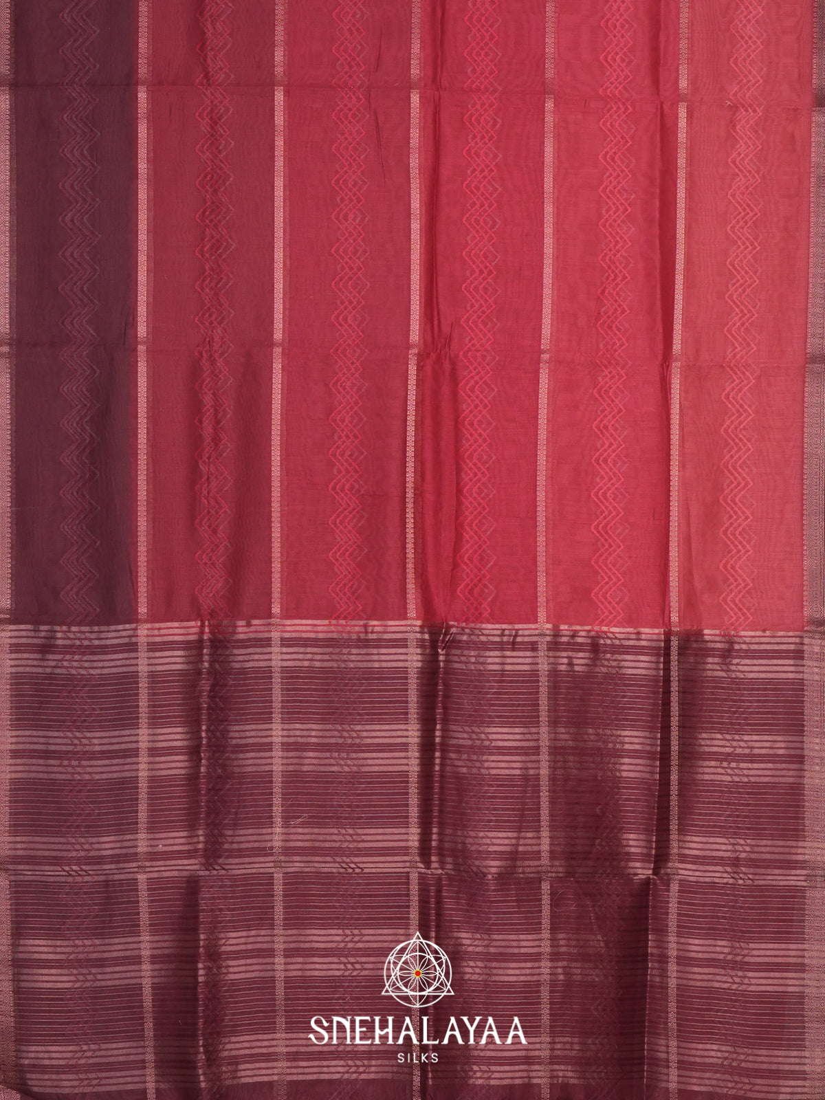 Red  Linen Saree
