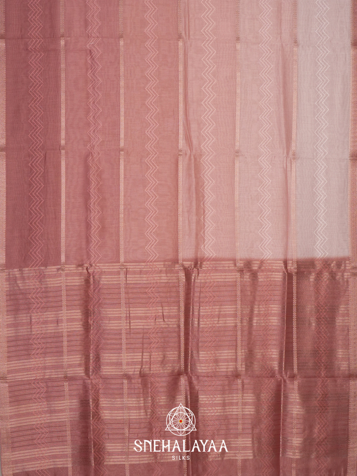 Peach  Linen Saree