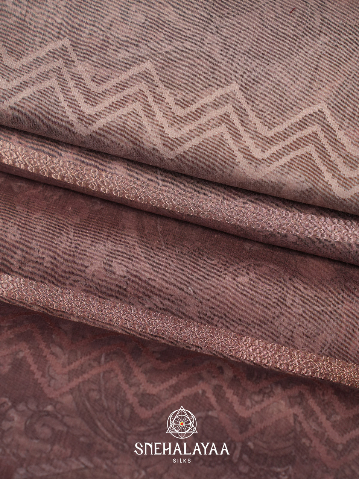 Brown  Linen Saree