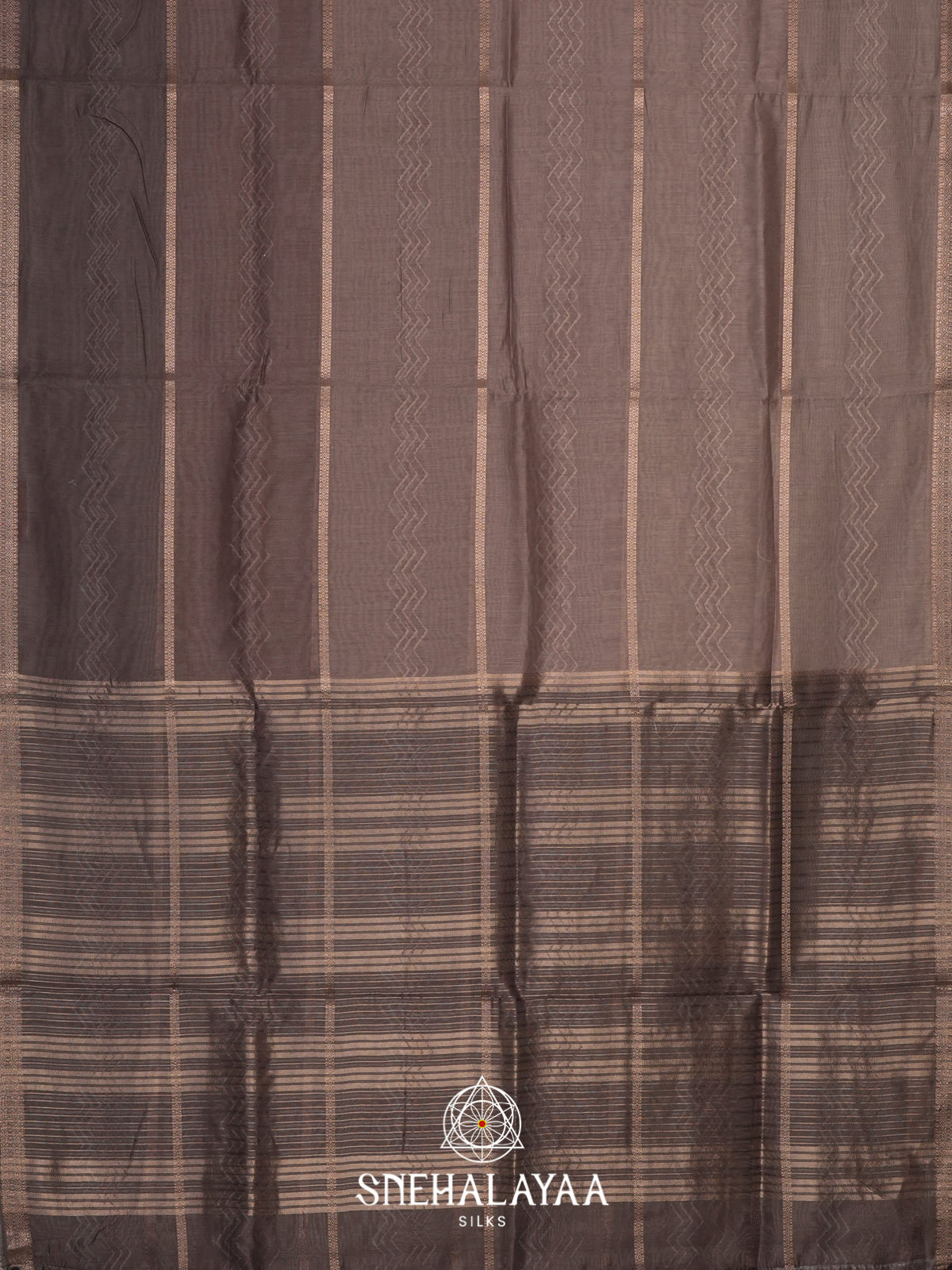 Taupe  Linen Saree