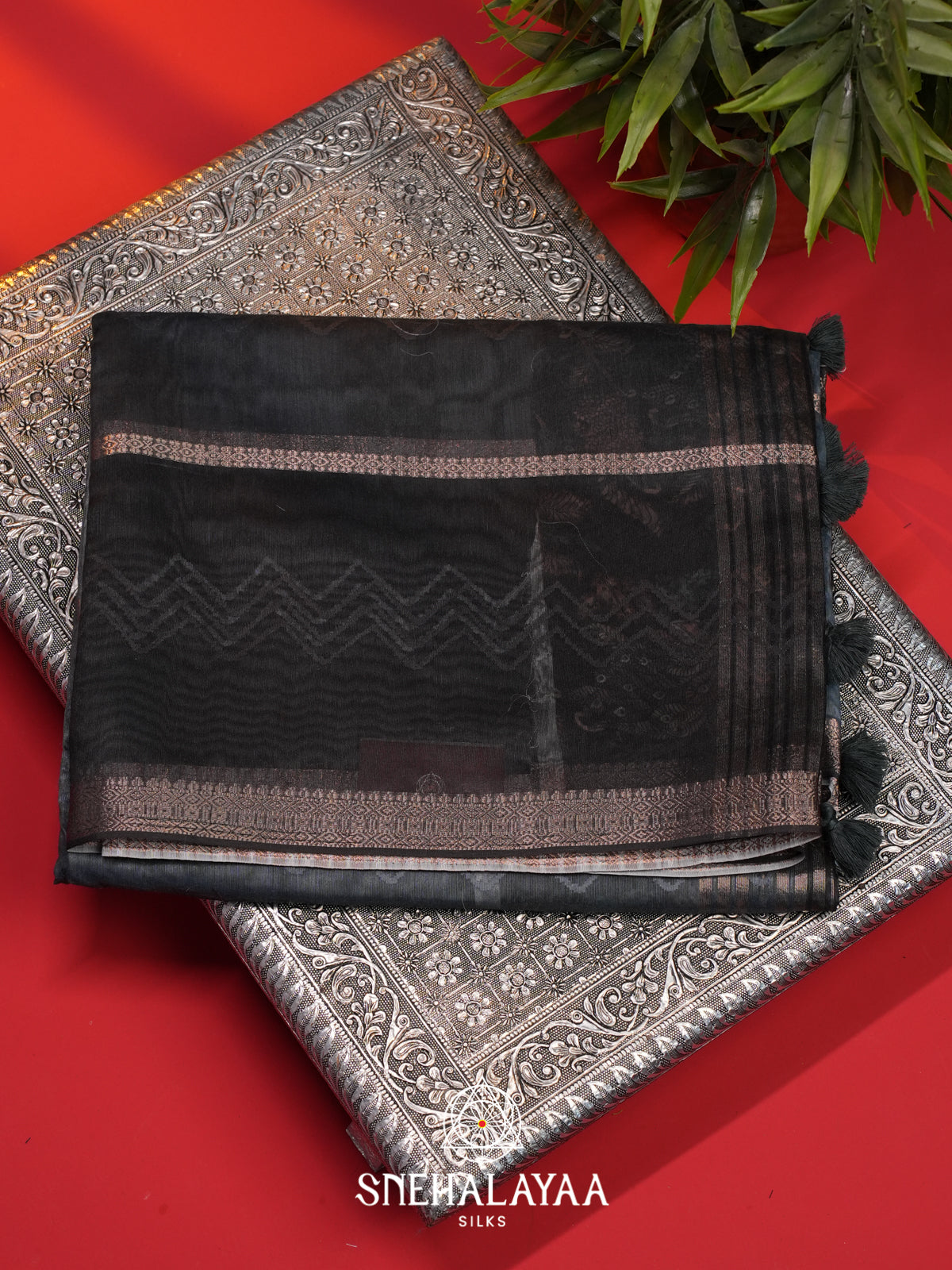 Blue  Linen Saree