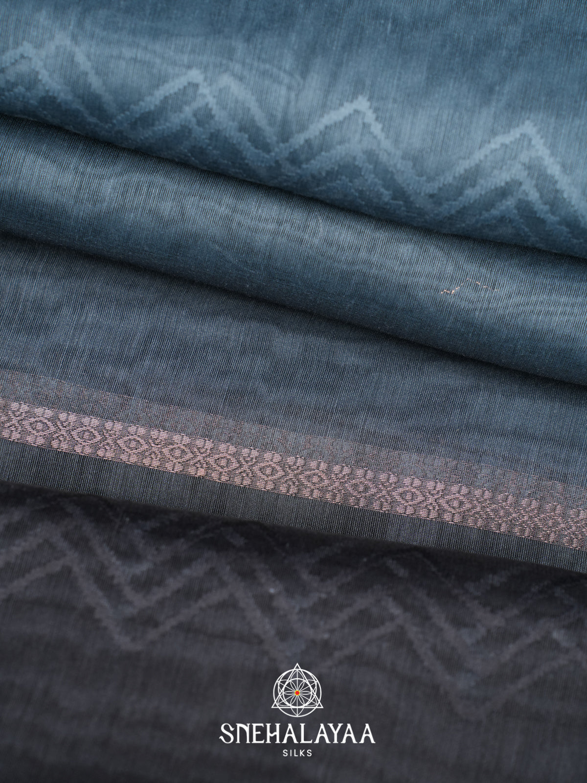 Blue  Linen Saree