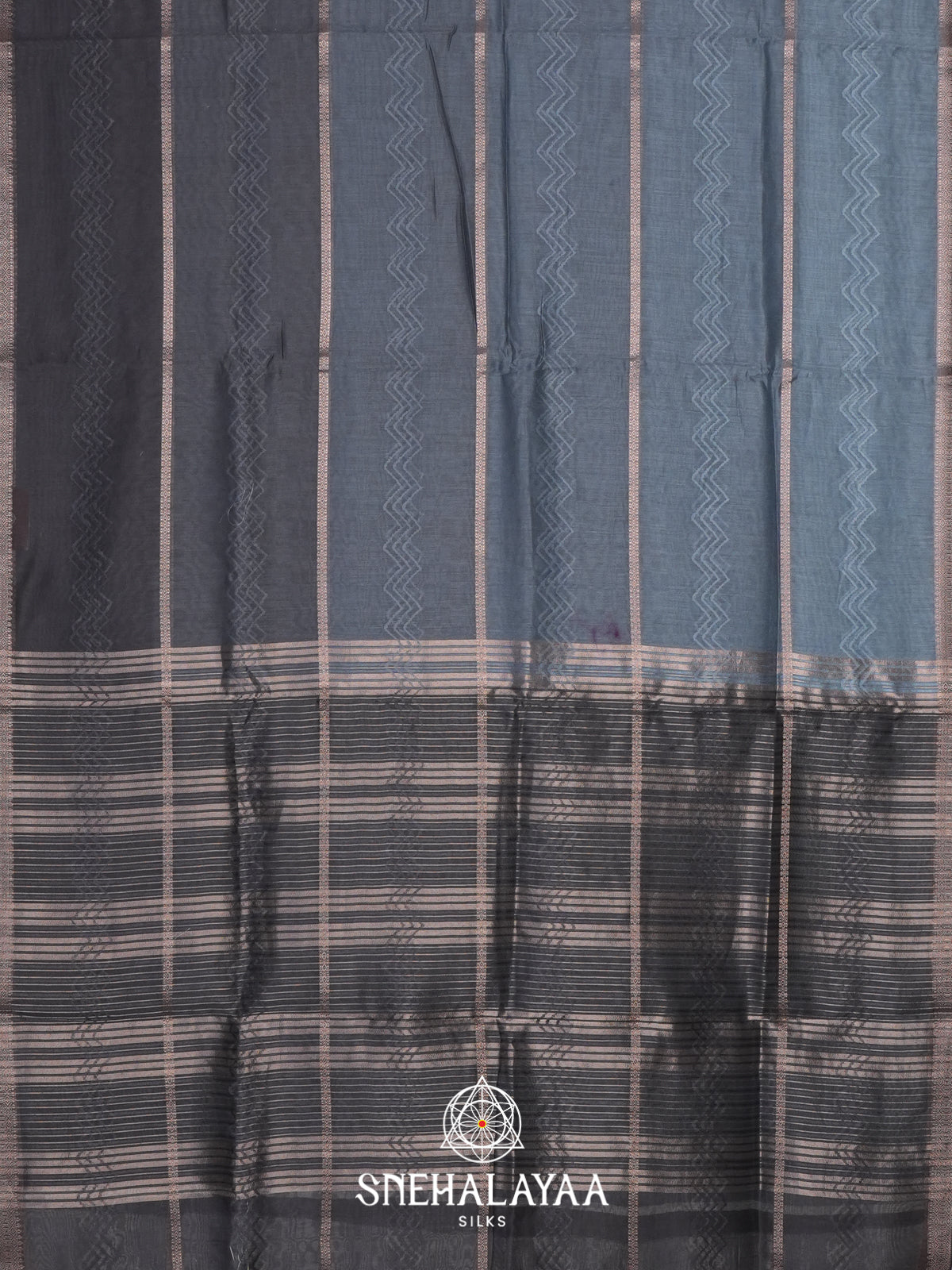 Blue  Linen Saree