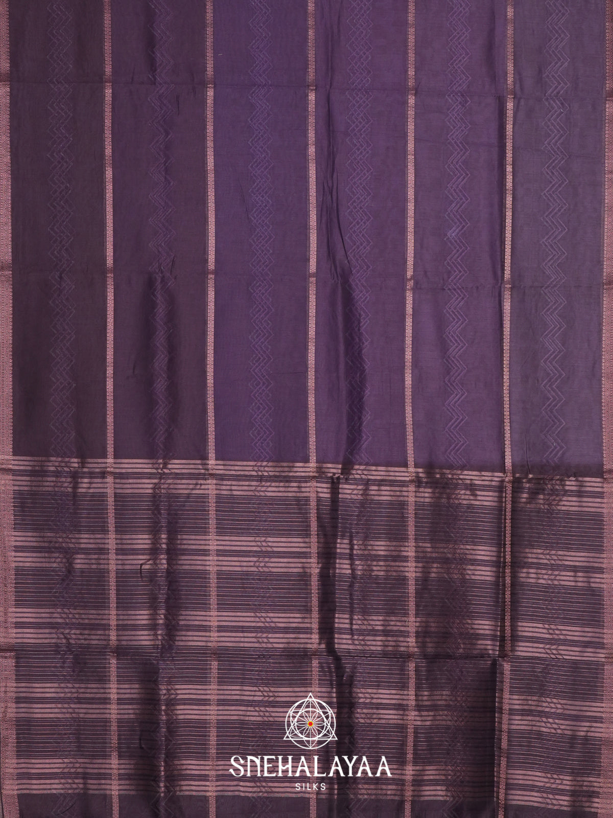 Purple  Linen Saree
