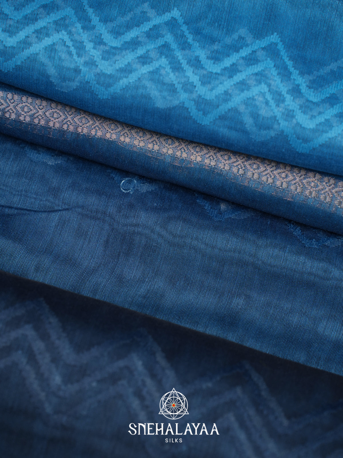 Blue  Linen Saree