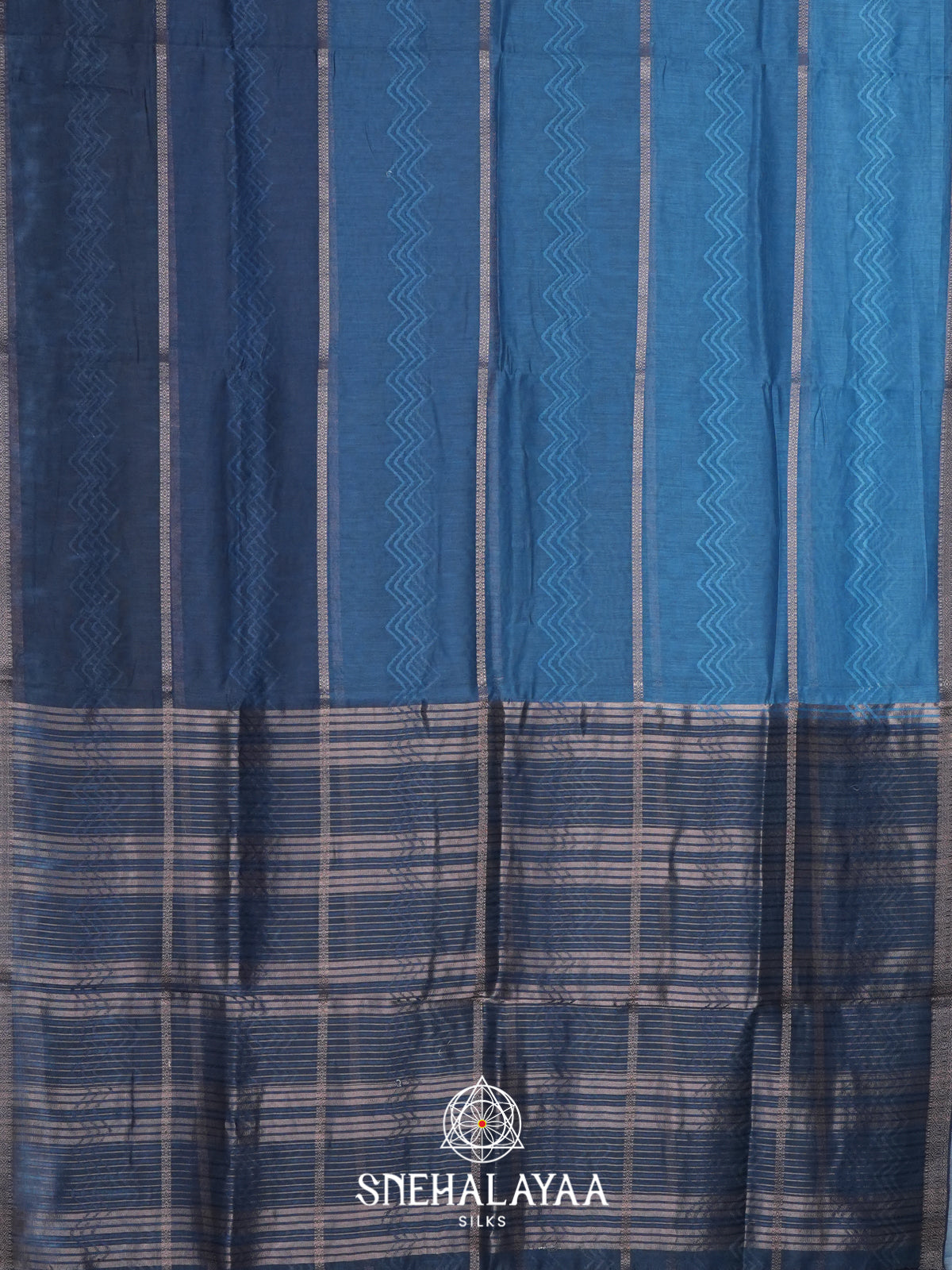Blue  Linen Saree
