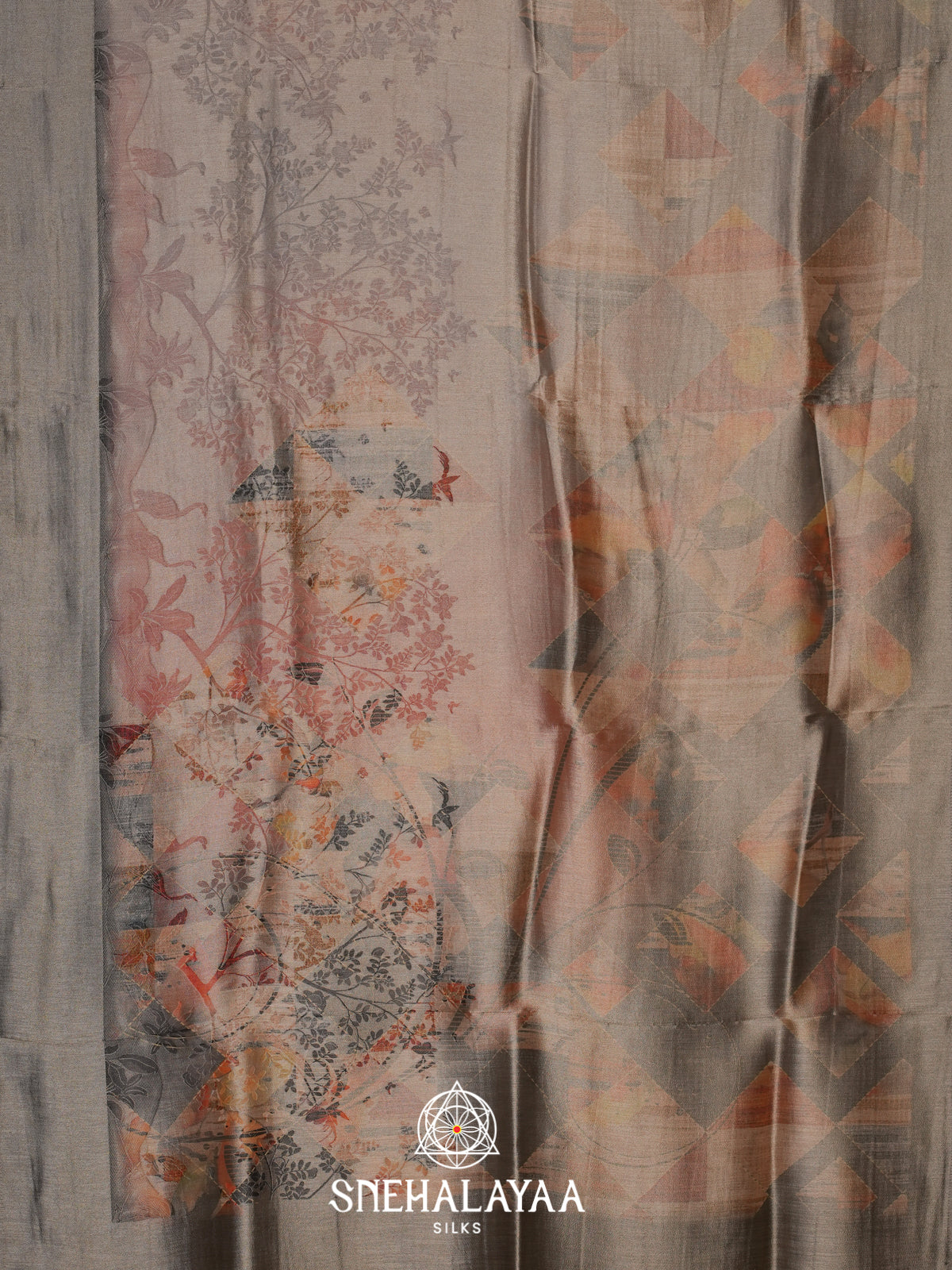 Beige Tissue Silk Saree