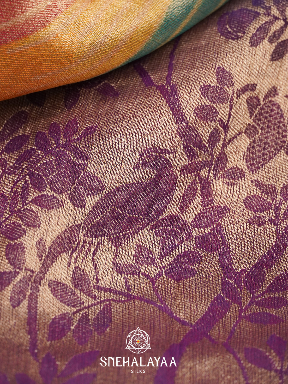 Lavender Tissue Silk Saree