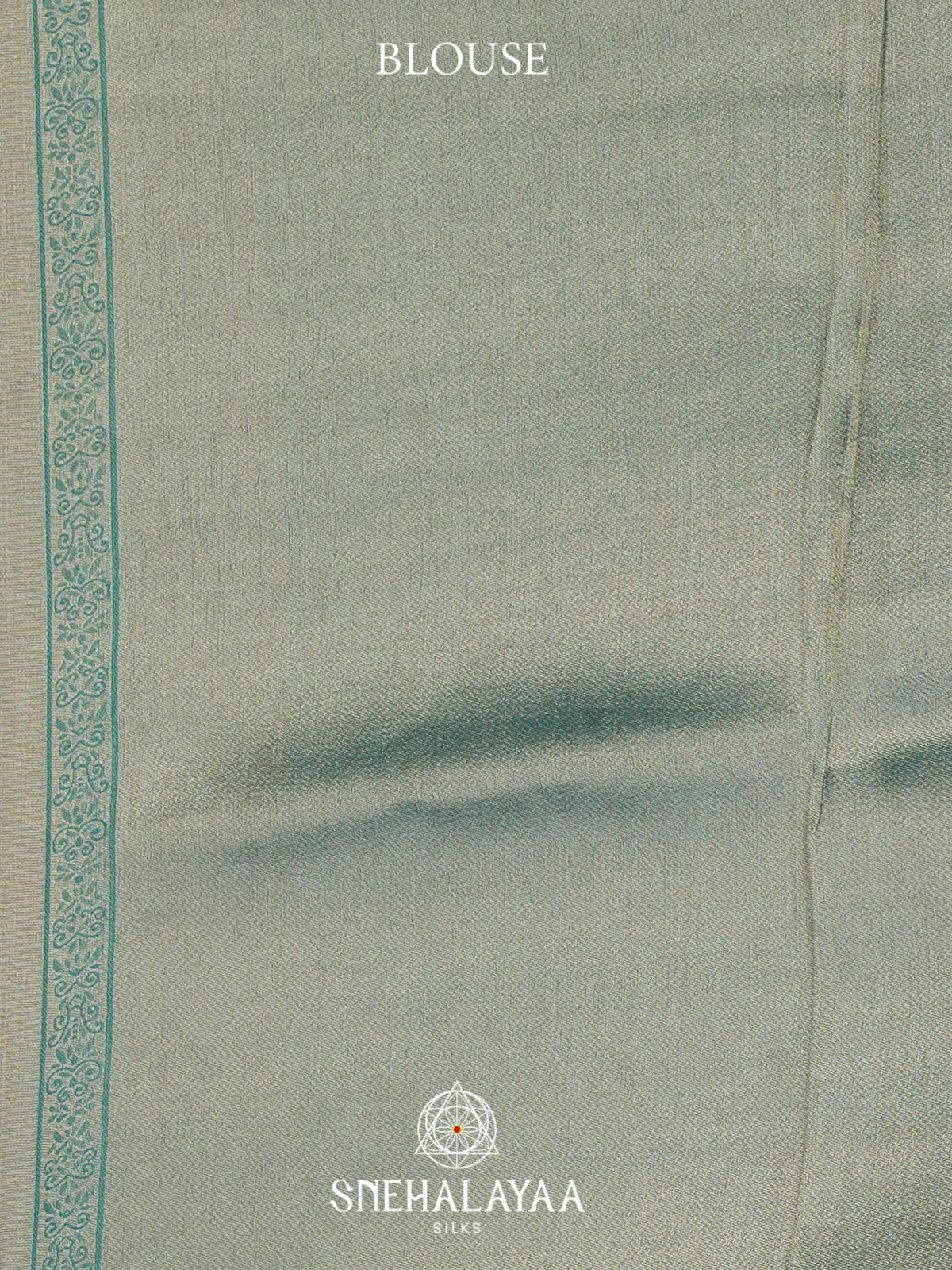 Teal Green Tissue Silk Saree