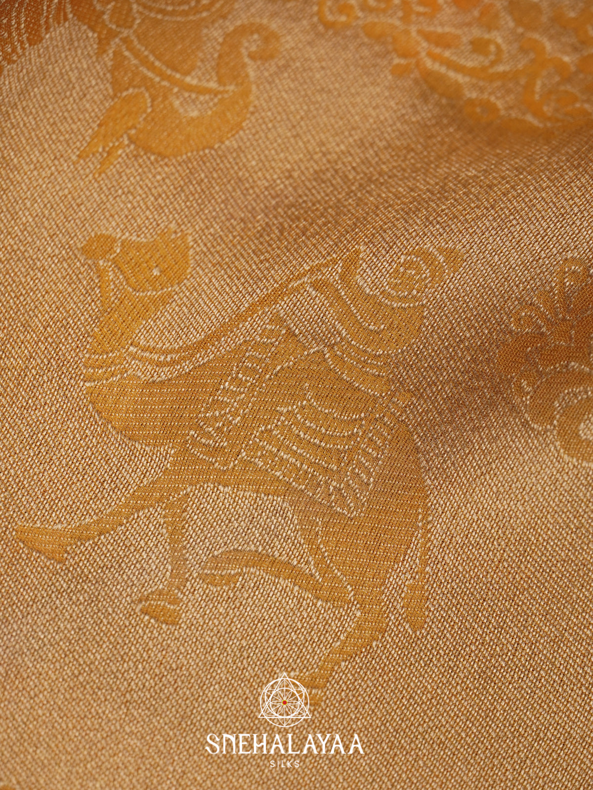 Mustard Tissue Silk Saree