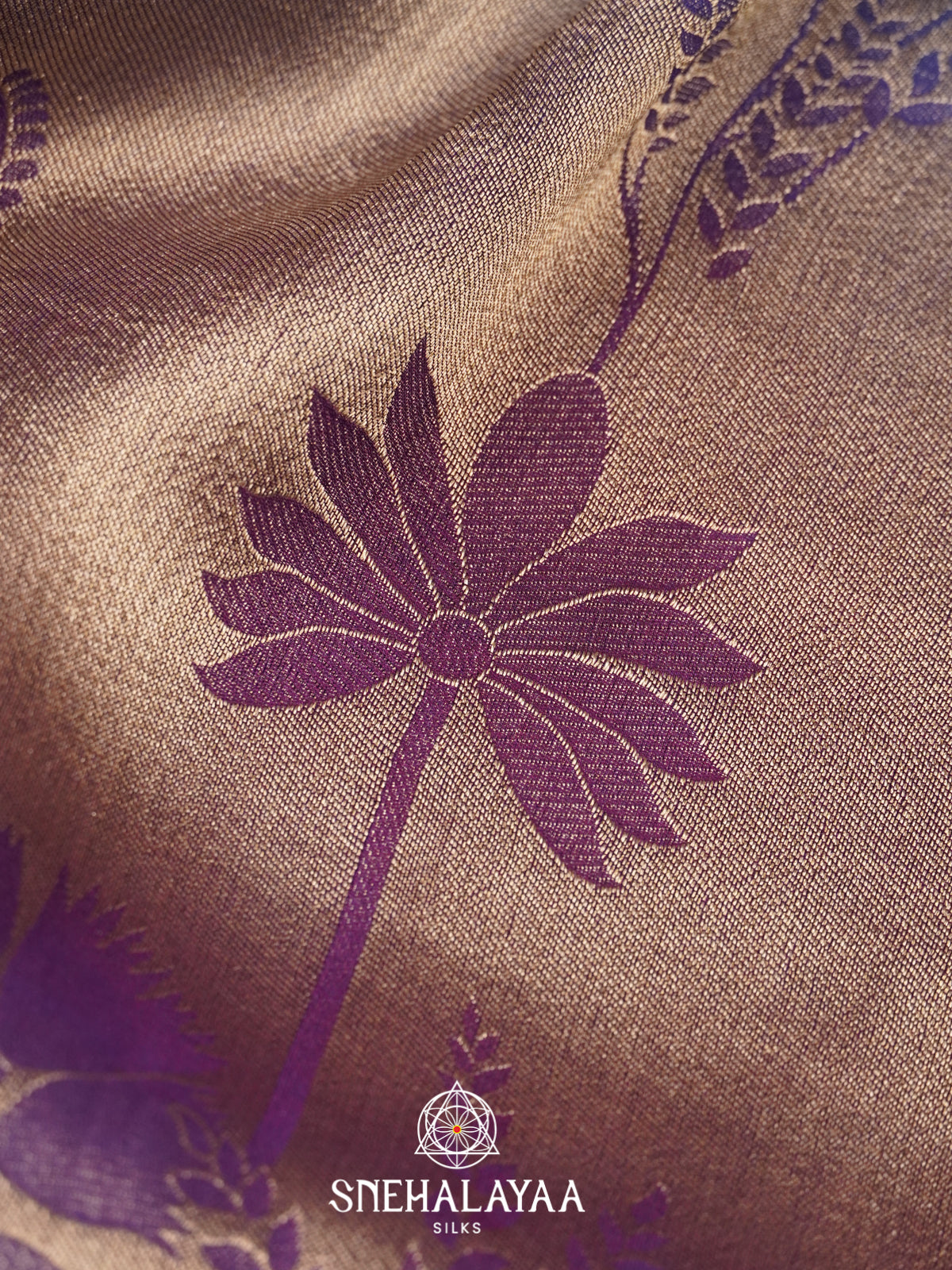 Violet Tissue Silk Saree