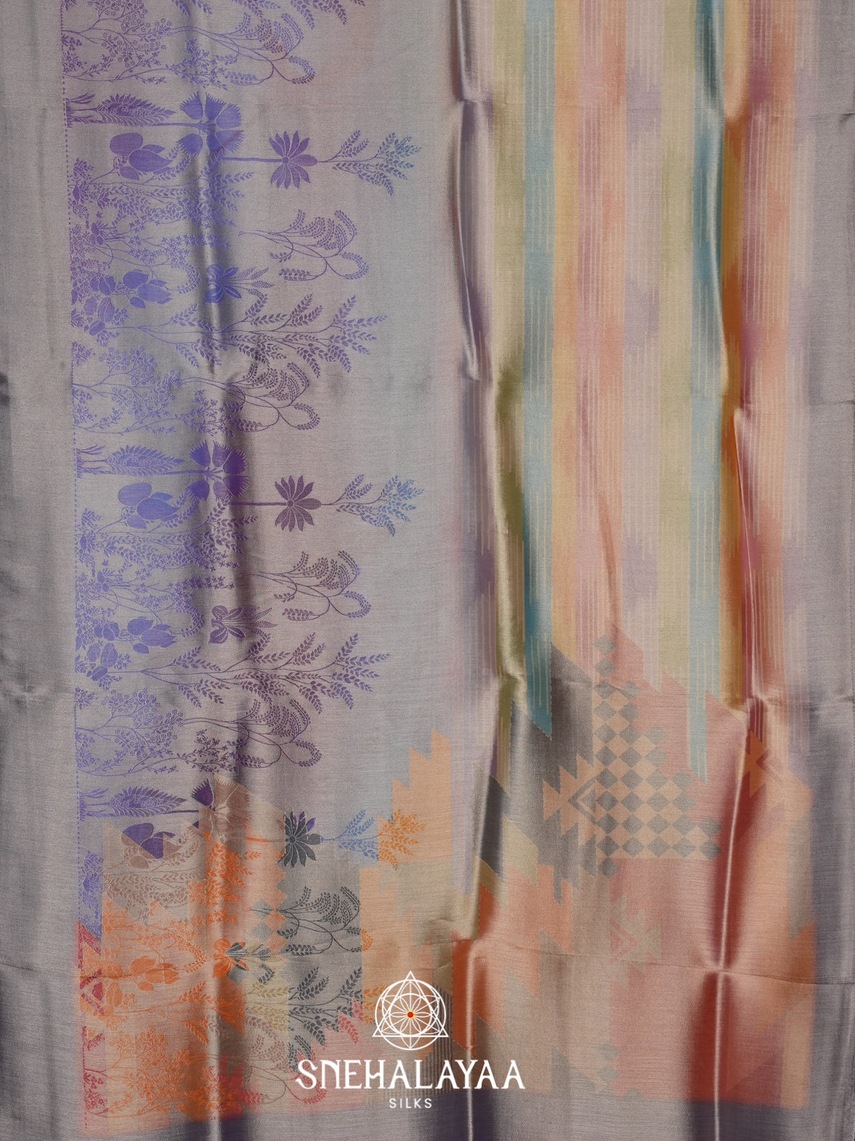 Violet Tissue Silk Saree