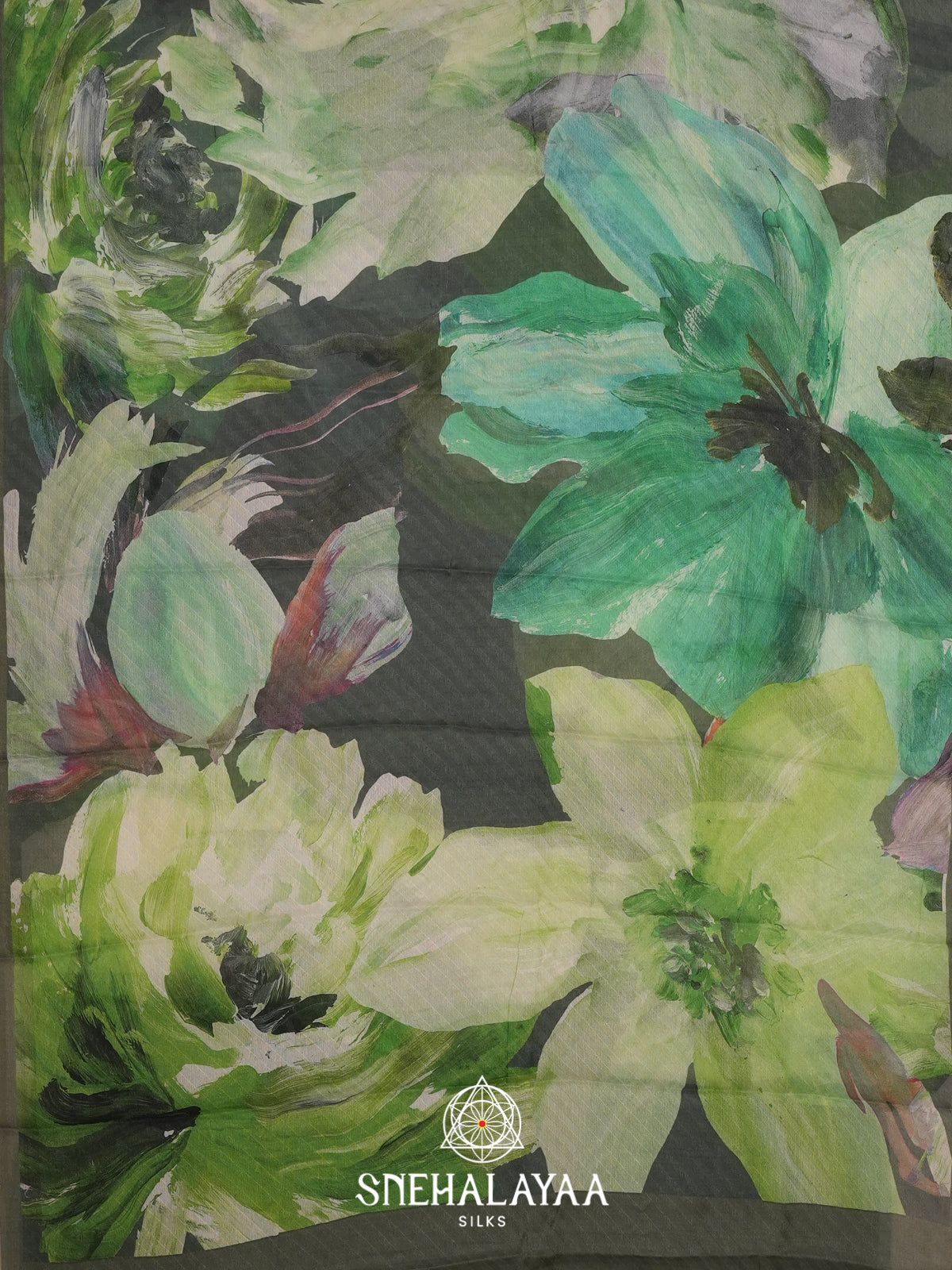 Green Chiffon Saree