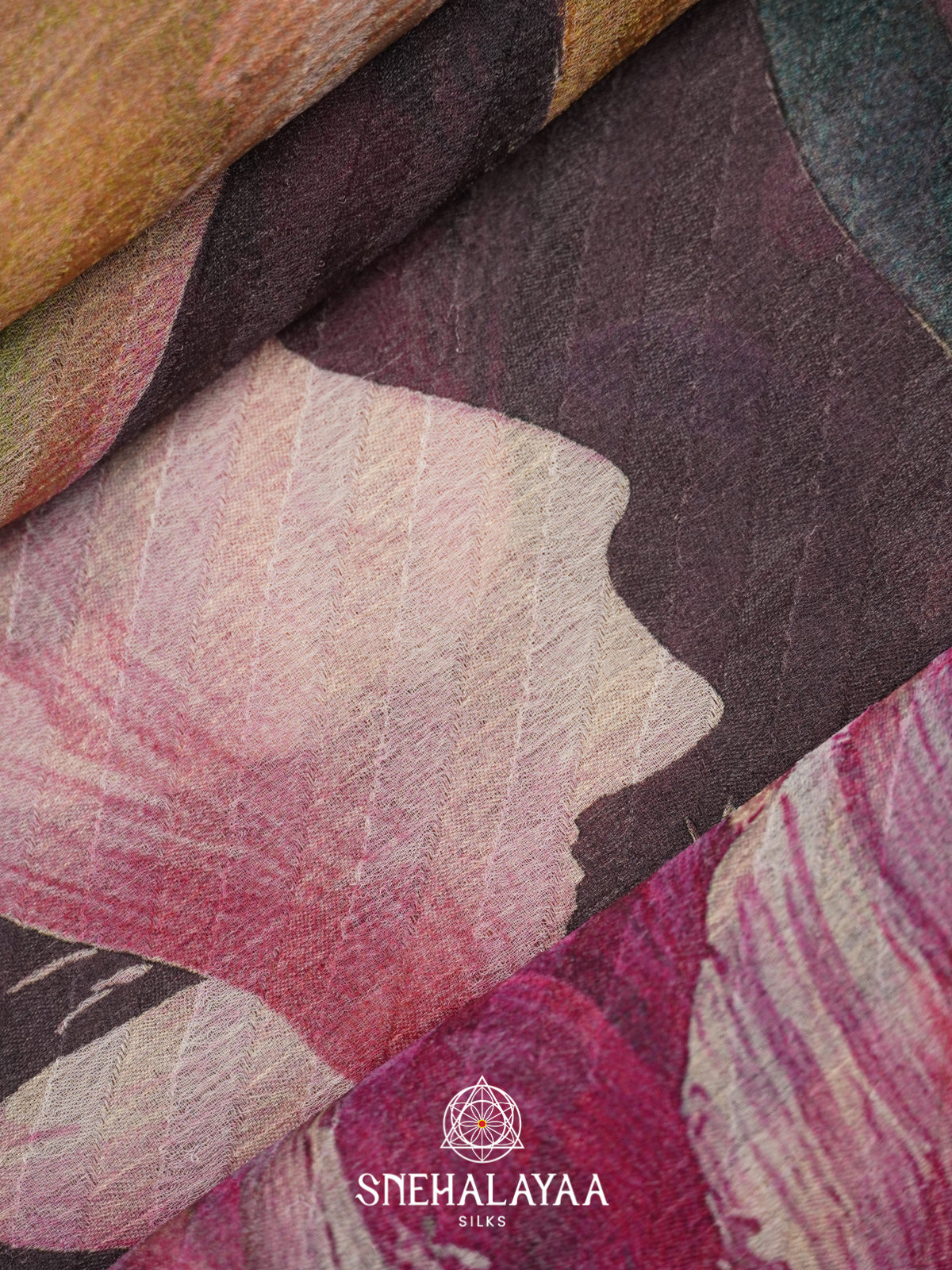 Plum Chiffon Saree