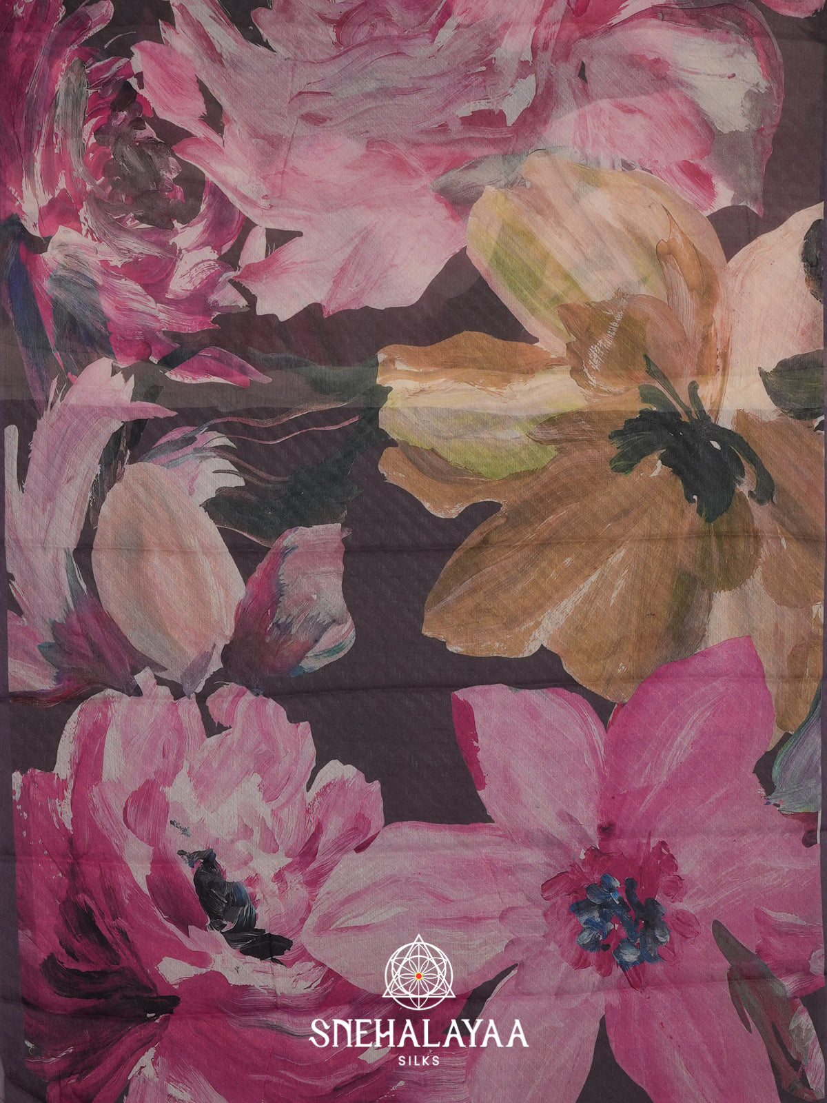 Plum Chiffon Saree