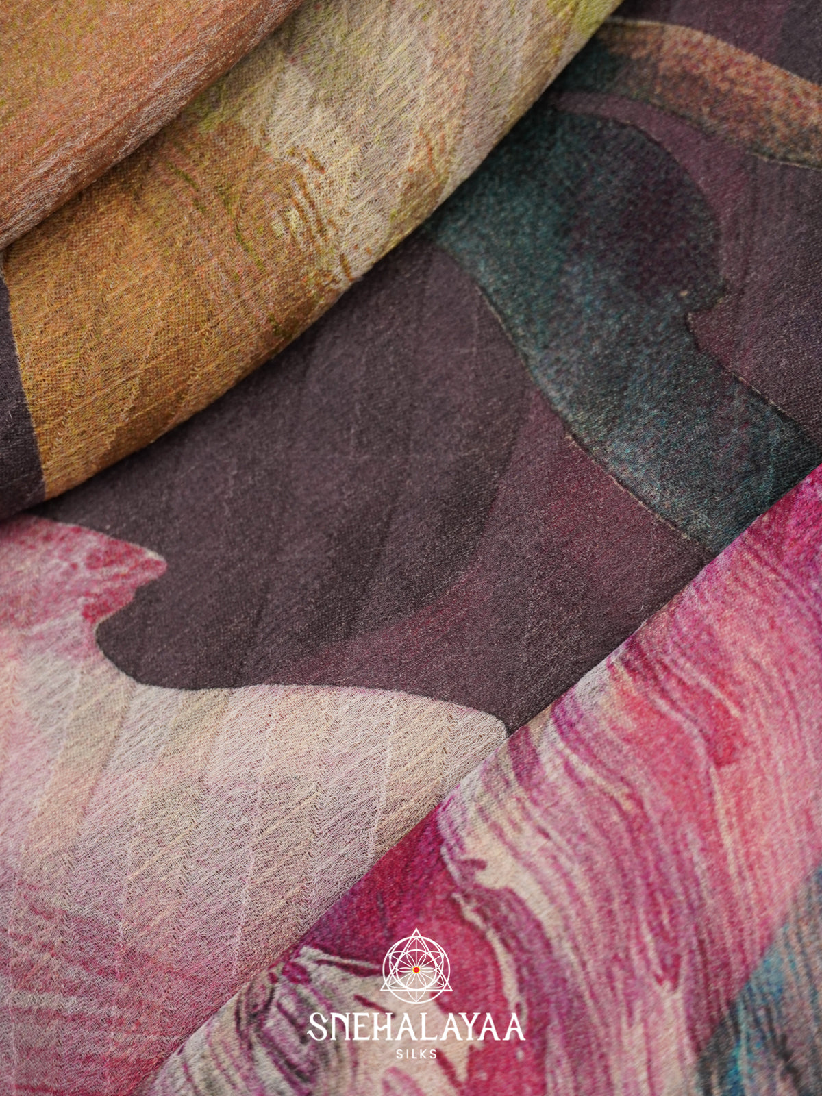 Purple Chiffon Saree