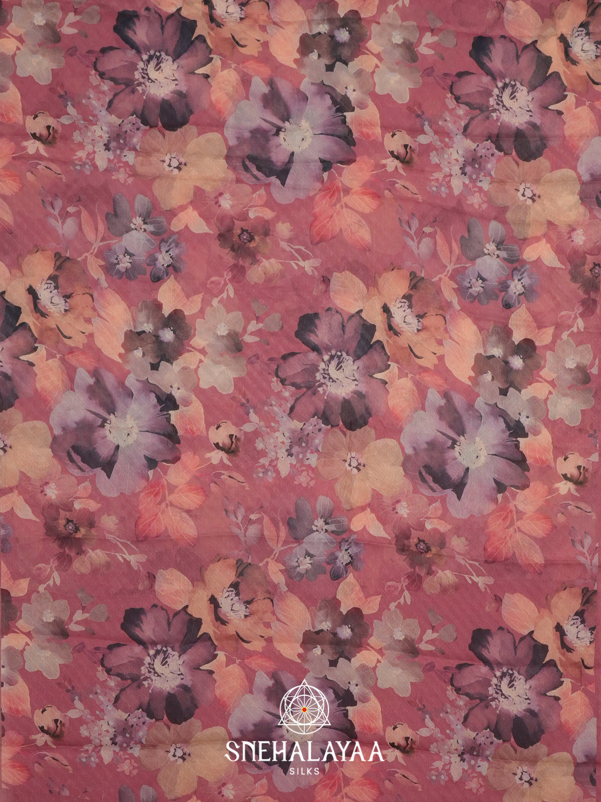 Pink Chiffon Saree
