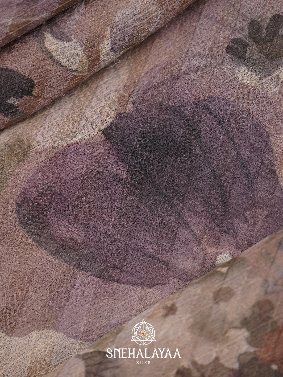 Taupe Chiffon Saree