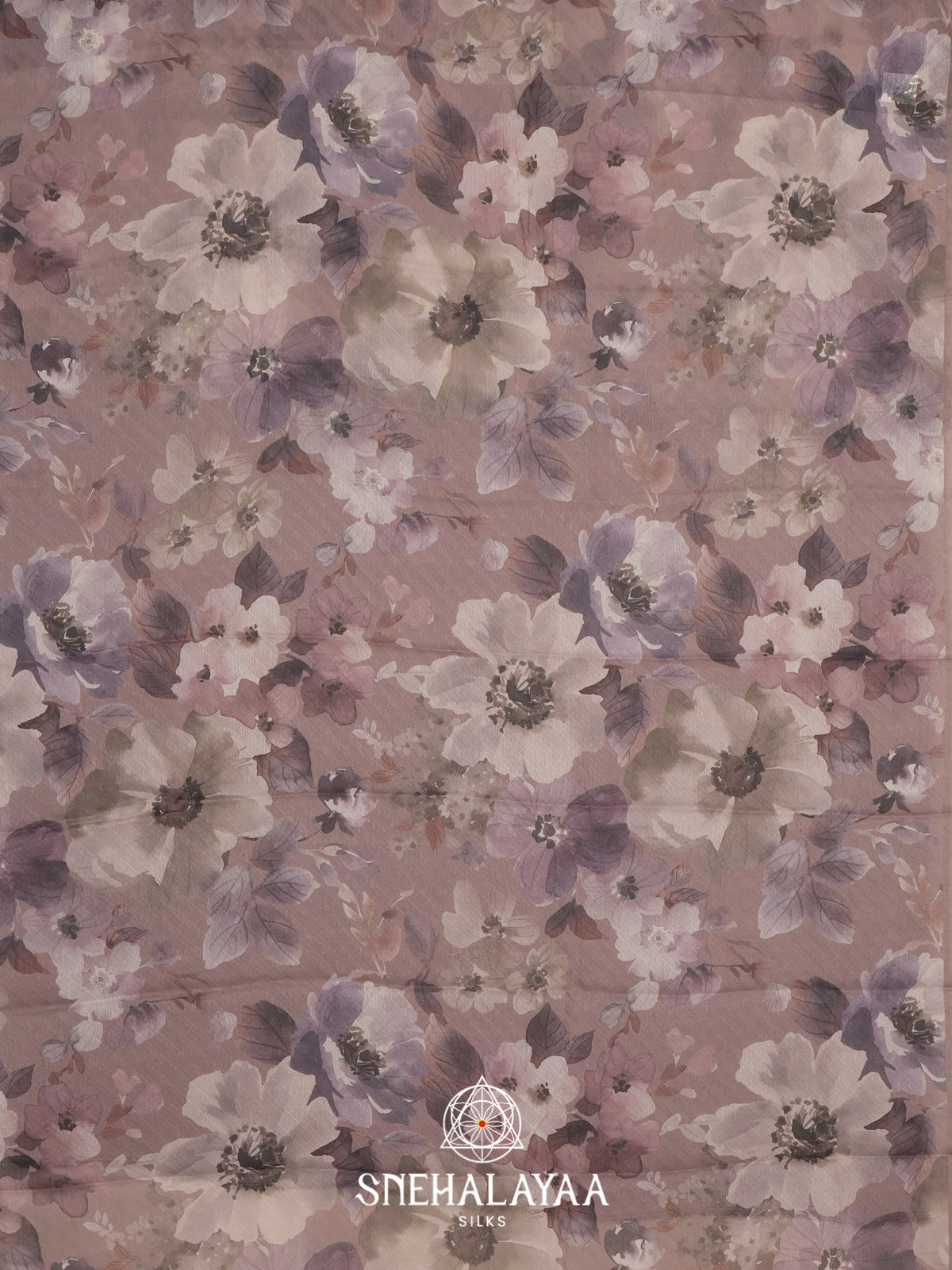 Taupe Chiffon Saree