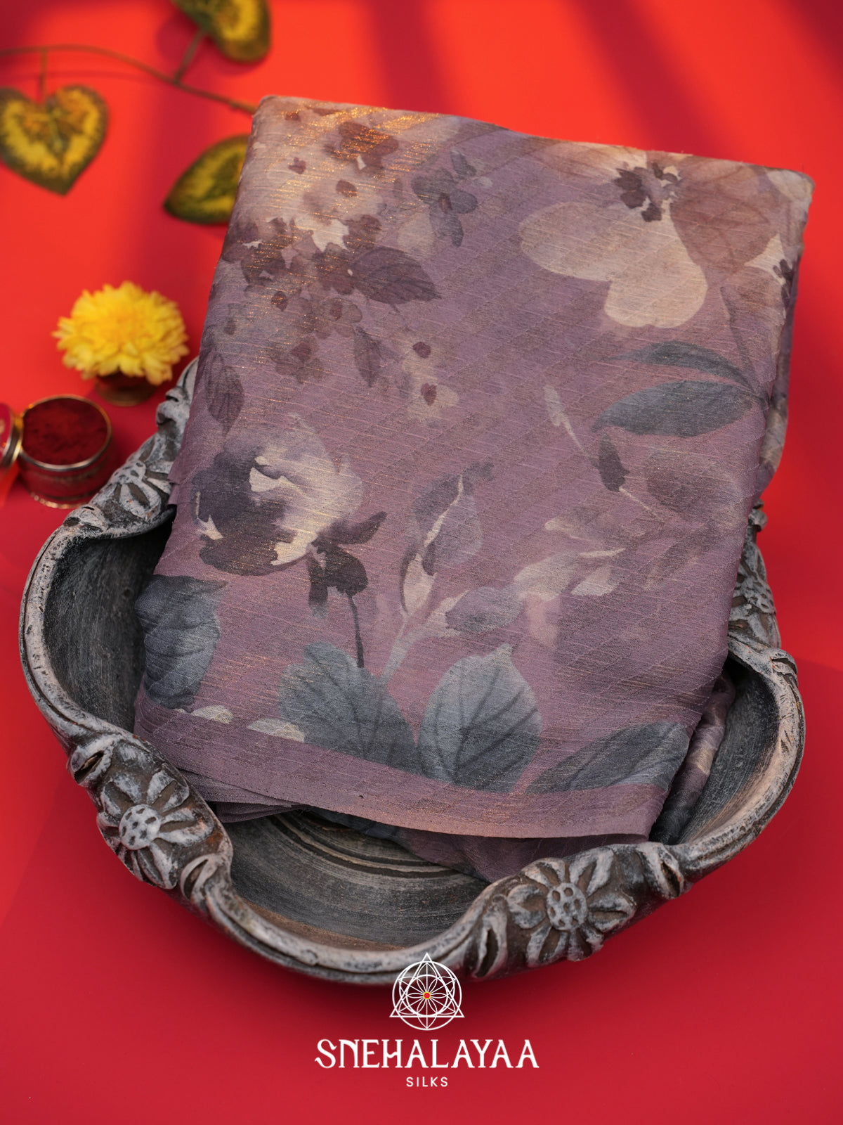 Mauve Chiffon Saree