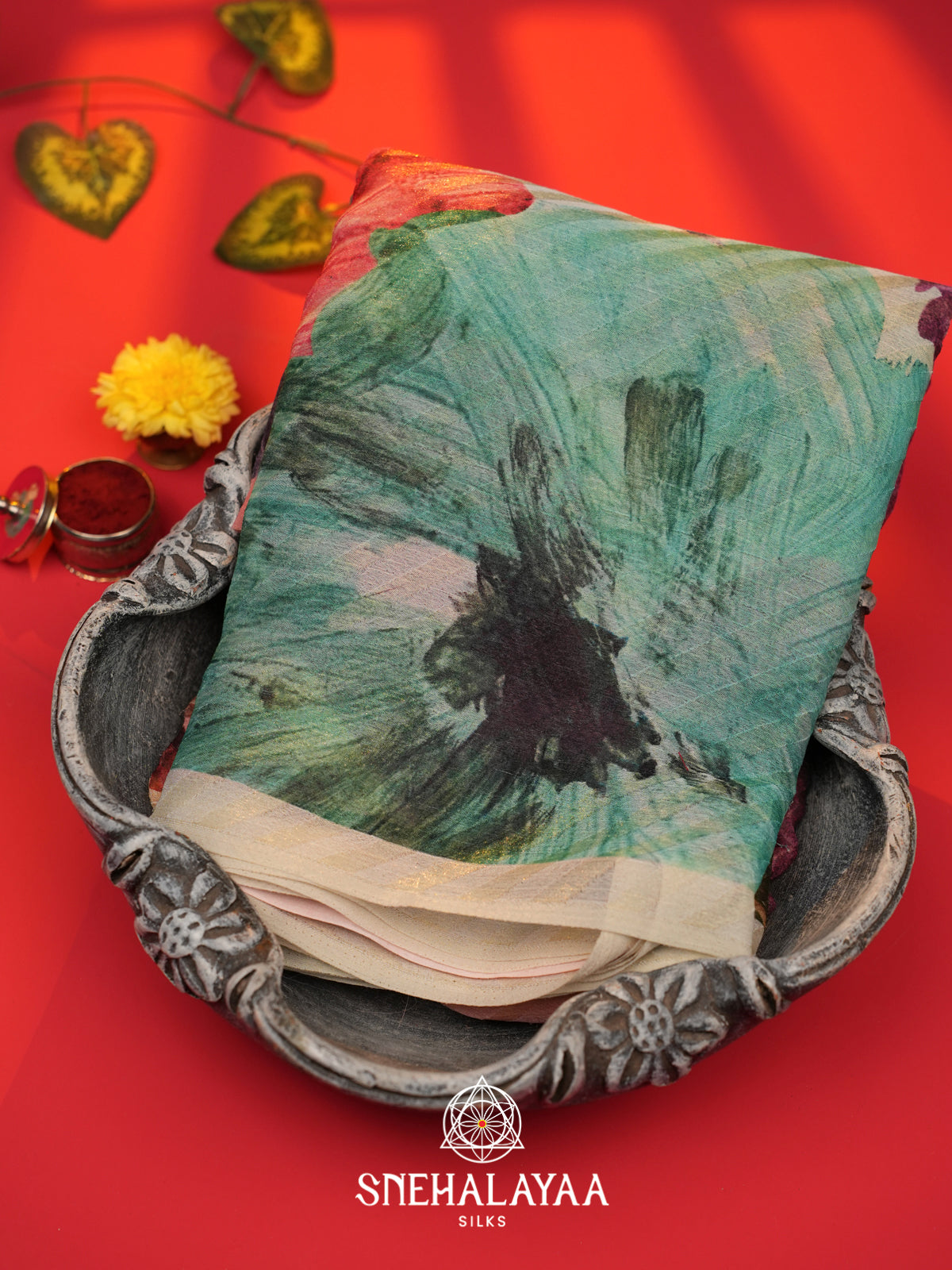 Multicolour Chiffon Saree