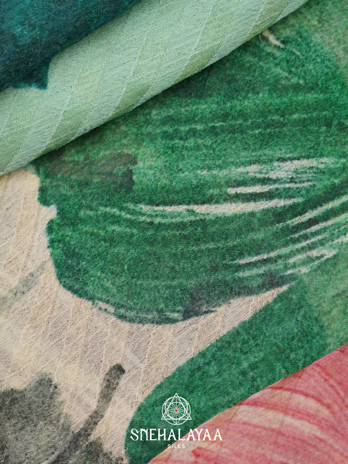 Beige Chiffon Saree