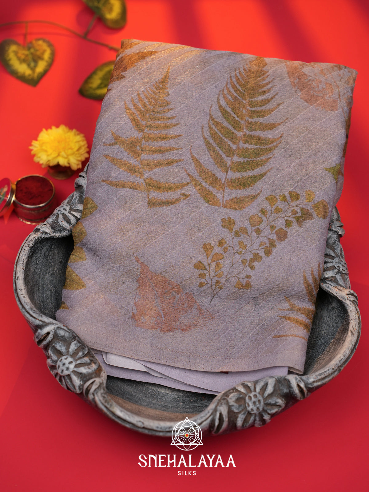 Lavender Chiffon Saree
