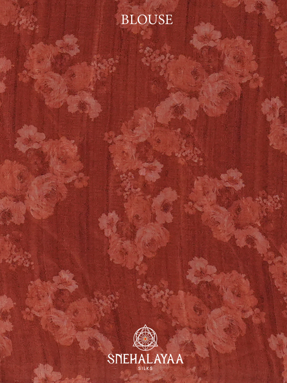 Burnt Orange Chiffon Saree