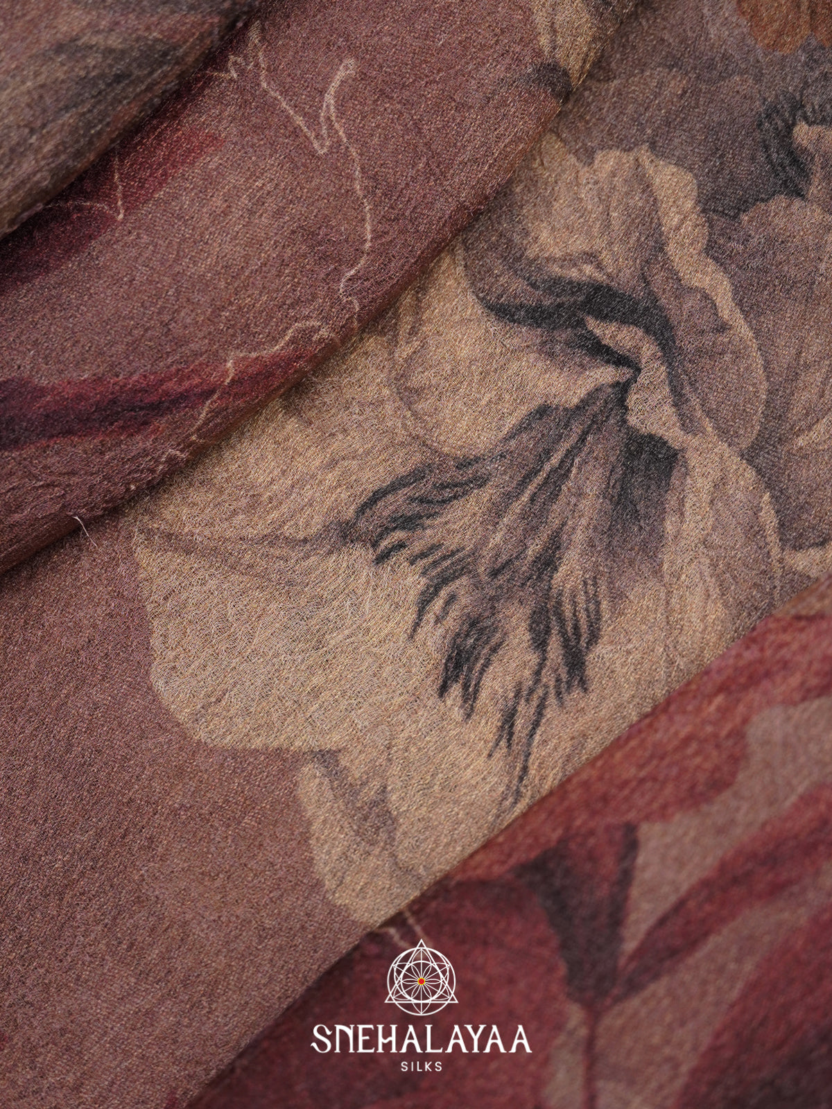 Brown Chiffon Saree